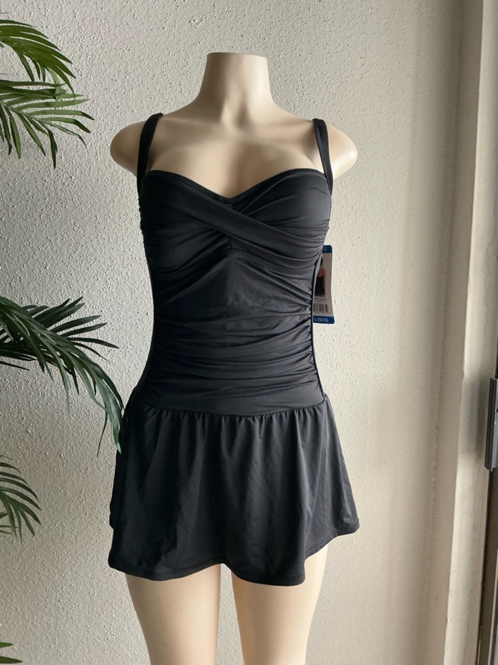 Black Swimdress with Skirt